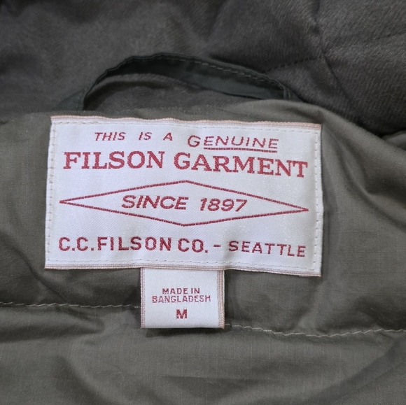 NWT Filson Chilkoot Hooded 850 Fill Goose Down Expedition Parka In Dark Forest. - Picture 2 of 14
